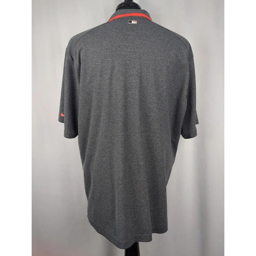 Miami Marlins Polo Shirt Nike XXL Gray Florida Golf Dri Fit MLB Baseball FL